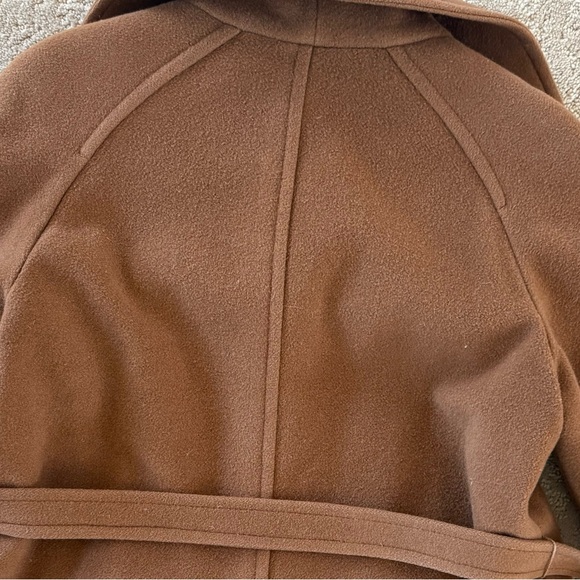 Vintage 60s Jaeger Camelhair Wool Princess Swing Coat Belted Brown Made England - Picture 11 of 15